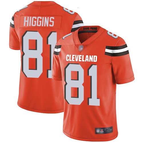 Nike Browns #81 Rashard Higgins Orange Alternate Stitched NFL Vapor Untouchable Limited Jersey - CLB26