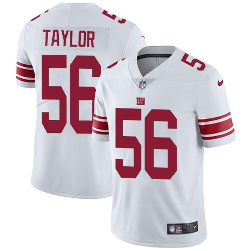 Nike Giants #56 Lawrence Taylor White Stitched NFL Vapor Untouchable Limited Jersey - NYG44