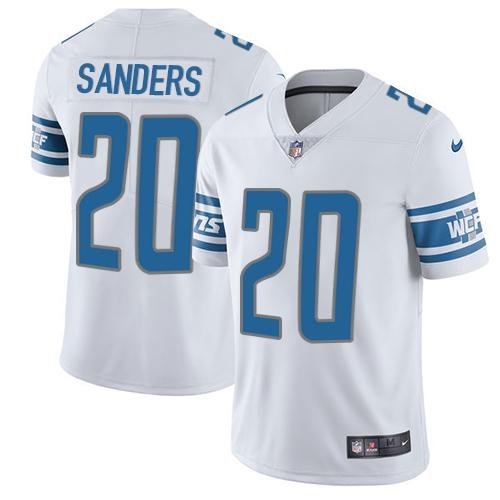 Nike Lions #20 Barry Sanders White Stitched NFL Vapor Untouchable Limited Jersey - DTL115