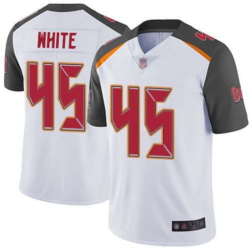 Nike Buccaneers #45 Devin White White Stitched NFL Vapor Untouchable Limited Jersey - TBB143