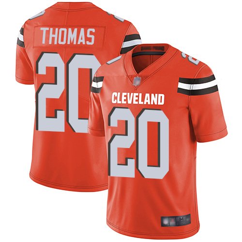 Nike Browns #20 Tavierre Thomas Orange Alternate Stitched NFL Vapor Untouchable Limited Jersey - CLB191