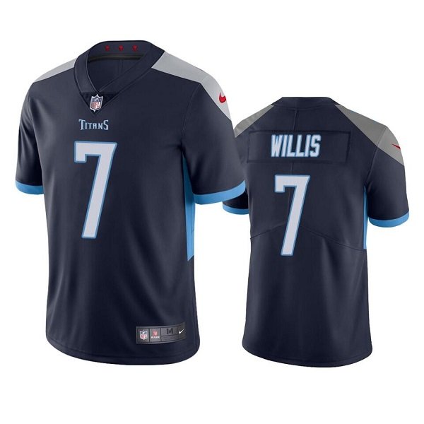 Navy Tennessee Titans #7 Malik Willis Vapor Untouchable Stitched Jersey - TNT140