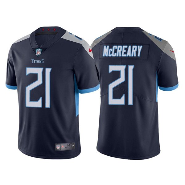 Navy Tennessee Titans #21 Roger McCreary Vapor Untouchable Stitched Jersey - TNT206