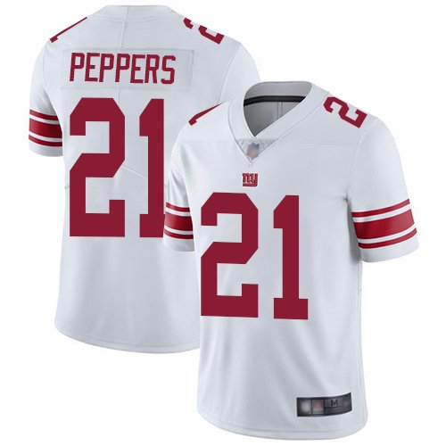 Nike Giants #21 Jabrill Peppers White Stitched NFL Vapor Untouchable Limited Jersey - NYG244