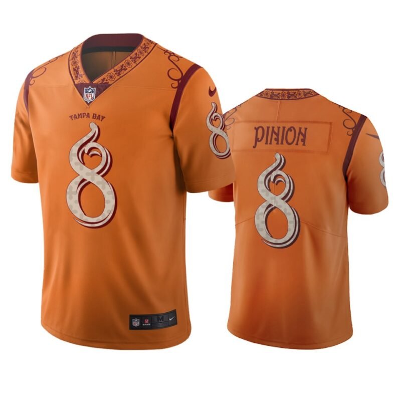 Tampa Bay Buccaneers #8 Bradley Pinion Orange Vapor Limited City Edition Jersey - TBB209