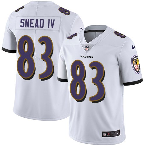 Nike Ravens #83 Willie Snead IV White Stitched NFL Vapor Untouchable Limited Jersey - BRJ87
