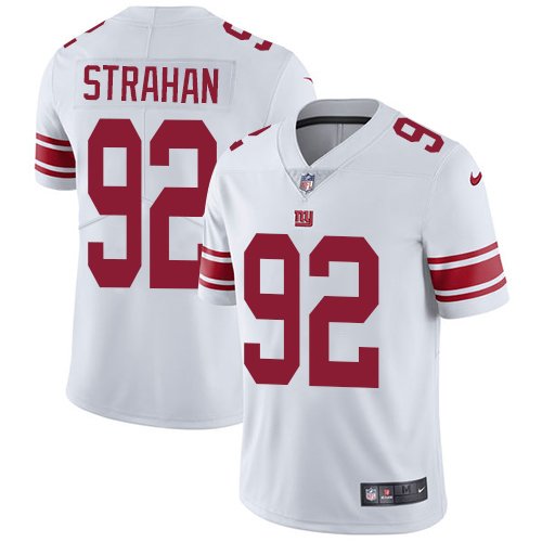 Nike Giants #92 Michael Strahan White Stitched NFL Vapor Untouchable Limited Jersey - NYG01