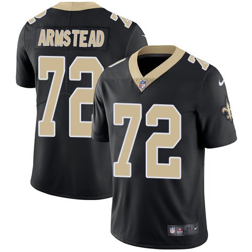Nike Saints #72 Terron Armstead Black Team Color Stitched NFL Vapor Untouchable Limited Jersey - NOS248