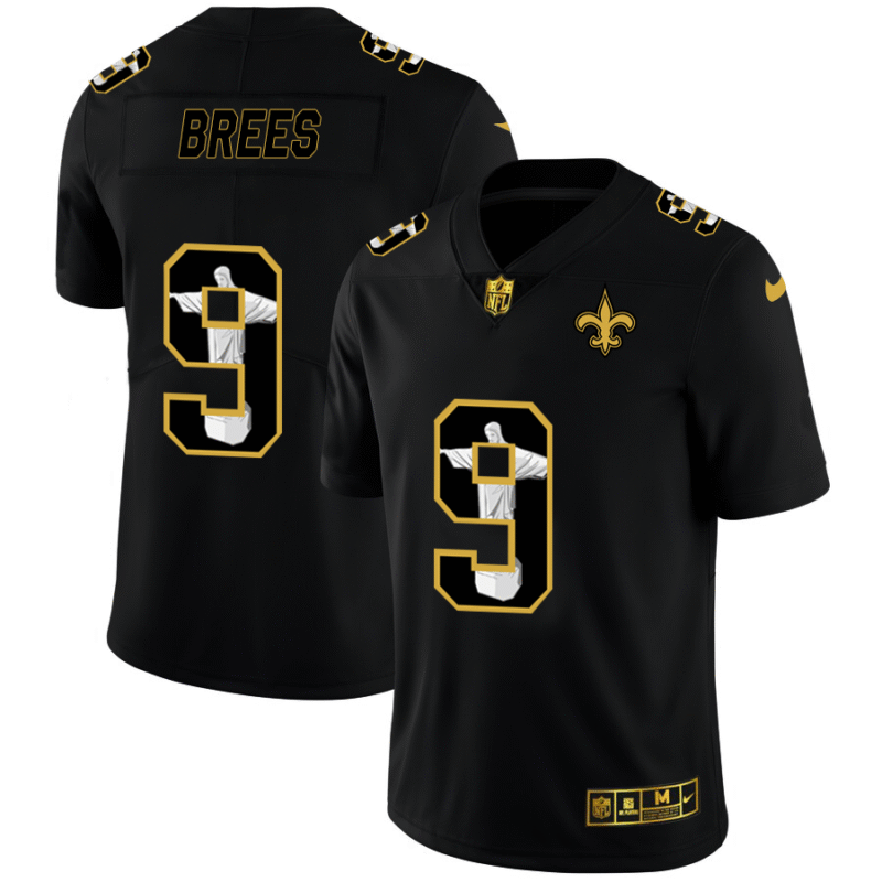 New Orleans Saints #9 Drew Brees Nike Carbon Black Vapor Cristo Redentor Limited NFL Jersey - NOS279