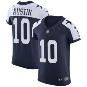 Nike Cowboys #10 Tavon Austin Navy Blue Thanksgiving Stitched NFL Vapor Untouchable Elite Throwback Jersey - DLC350