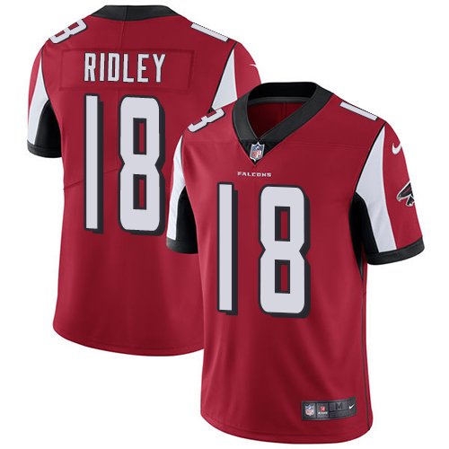 Nike Falcons #18 Calvin Ridley Red Team Color Stitched NFL Vapor Untouchable Limited Jersey - AFJ86