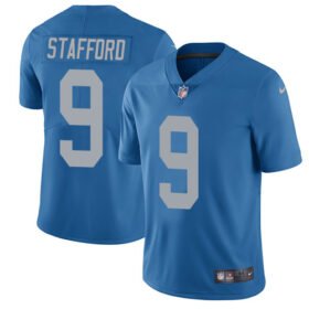 Nike Lions #9 Matthew Stafford Blue Throwback Stitched NFL Vapor Untouchable Limited Jersey - DTL221