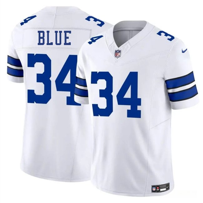 White Dallas Cowboys #34 Jaydon Blue 2025 Draft F.U.S.E Vapor Untouchable Limited Stitched Football Jersey - DLC162