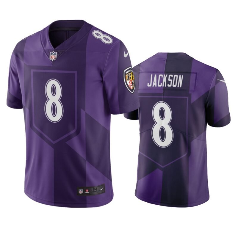 Baltimore Ravens #8 Lamar Jackson Purple Vapor Limited City Edition NFL Jersey - BRJ350