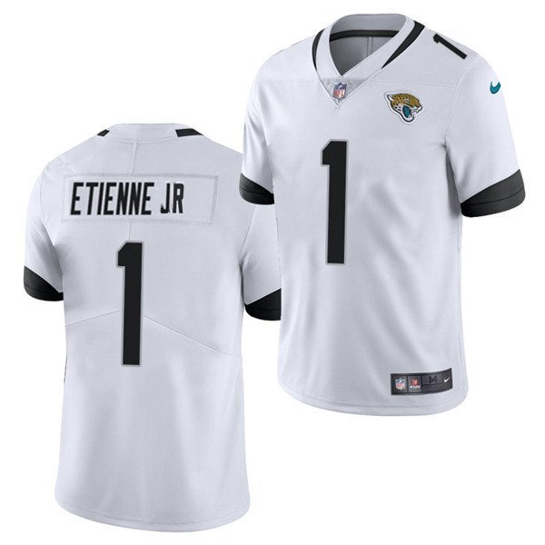 White Jacksonville Jaguars #1 Travis Etienne JR 2021 NFL Draft Vapor Untouchable Limited Stitched Jersey - JVG75