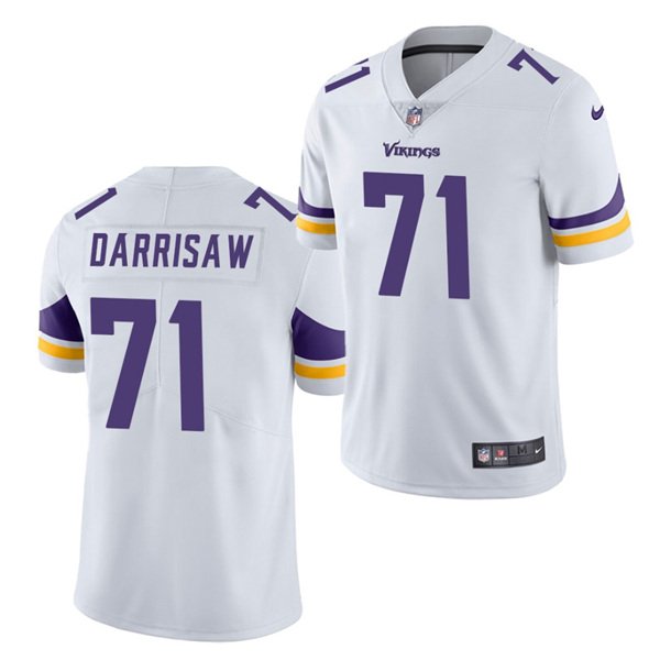 White Minnesota Vikings #71 Christian Darrisaw 2021 Vapor Untouchable Limited Stitched Jersey - MVJ78