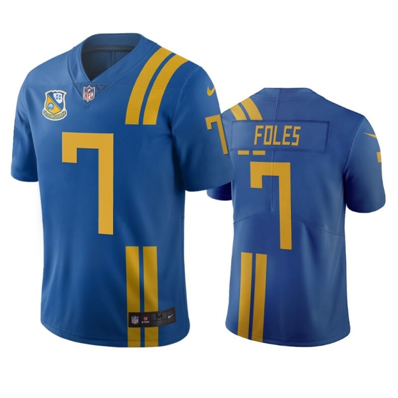 Jacksonville Jaguars #7 Nick Foles Royal Vapor Limited City Edition NFL Jersey - JVG01