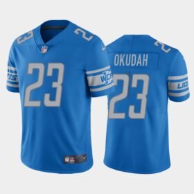 Detroit Lions #23 Jeff Okudah Blue Vapor Untouchable Limited Stitched NFL Jersey - DTL46