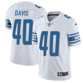 Nike Lions #40 Jarrad Davis White Stitched NFL Vapor Untouchable Limited Jersey - DTL129
