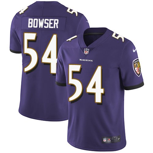 Nike Ravens #54 Tyus Bowser Purple Team Color Stitched NFL Vapor Untouchable Limited Jersey - BRJ91
