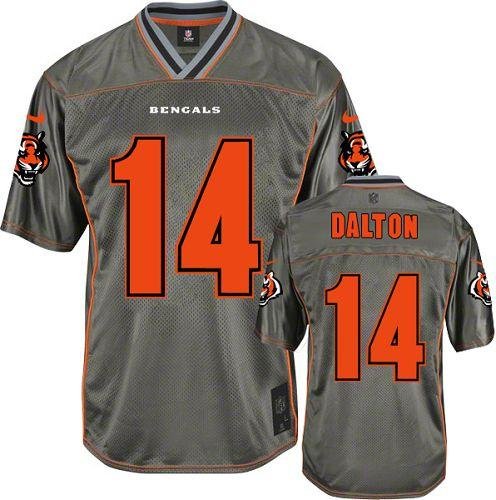 Nike Bengals #14 Andy Dalton Grey Stitched NFL Elite Vapor Jersey - CCB05