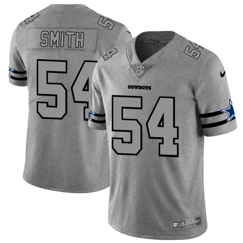 Dallas Cowboys #54 Jaylon Smith Nike Gray Gridiron II Vapor Untouchable Limited NFL Jersey - DLC89