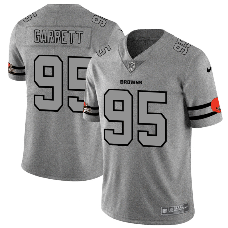 Cleveland Browns #95 Myles Garrett Nike Gray Gridiron II Vapor Untouchable Limited NFL Jersey - CLB270