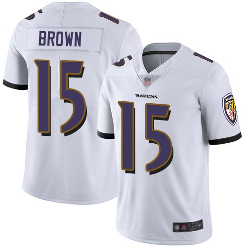 Nike Ravens #15 Marquise Brown White Stitched NFL Vapor Untouchable Limited Jersey - BRJ77
