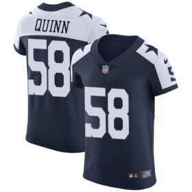 Nike Cowboys #58 Robert Quinn Navy Blue Thanksgiving Stitched NFL Vapor Untouchable Throwback Elite Jersey - DLC231