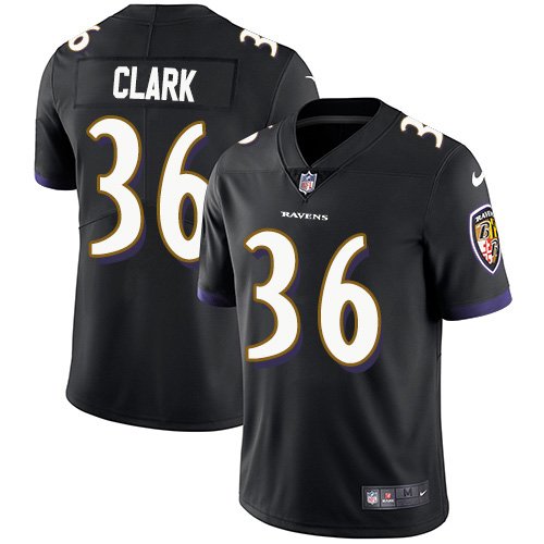 Nike Ravens #36 Chuck Clark Black Alternate Stitched NFL Vapor Untouchable Limited Jersey - BRJ165