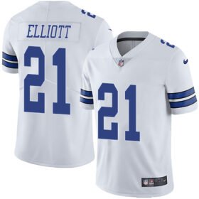 Nike Cowboys #21 Ezekiel Elliott White Stitched NFL Vapor Untouchable Limited Jersey - DLC477