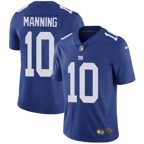 Nike Giants #10 Eli Manning Royal Blue Team Color Stitched NFL Vapor Untouchable Limited Jersey - NYG269