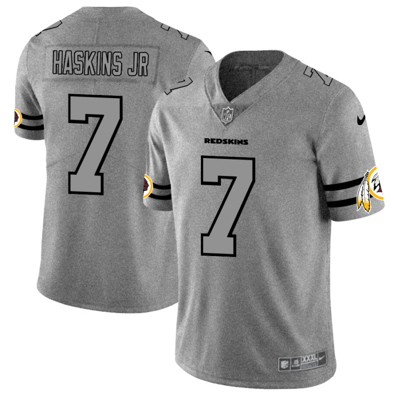 Washington Redskins #7 Dwayne Haskins Jr Nike Gray Gridiron II Vapor Untouchable Limited NFL Jersey - WAC158