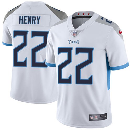 Nike Titans #22 Derrick Henry White Stitched NFL Vapor Untouchable Limited Jersey - TNT153