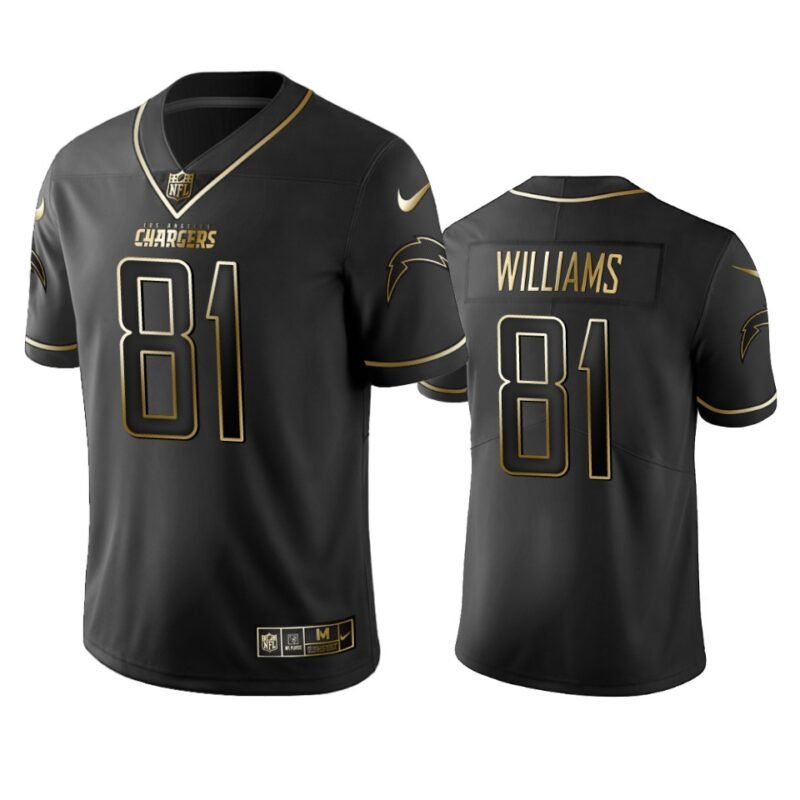 Chargers #81 Mike Williams Stitched NFL Vapor Untouchable Limited Black Golden Jersey - LCJ55