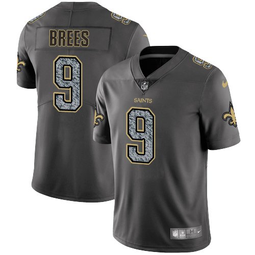 Nike Saints #9 Drew Brees Gray Static Stitched NFL Vapor Untouchable Limited Jersey - NOS281