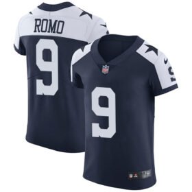 Nike Cowboys #9 Tony Romo Navy Blue Thanksgiving Stitched NFL Vapor Untouchable Throwback Elite Jersey - DLC409