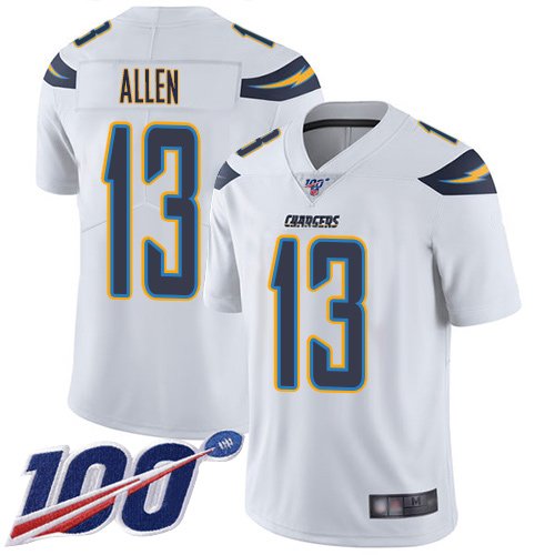 Nike Chargers #13 Keenan Allen White Stitched NFL 100th Season Vapor Limited Jersey - LCJ234