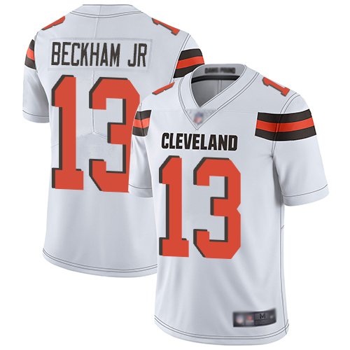 Nike Browns #13 Odell Beckham Jr White Stitched NFL Vapor Untouchable Limited Jersey - CLB248