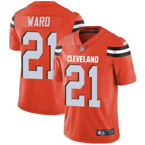 Nike Browns #21 Denzel Ward Orange Alternate Stitched NFL Vapor Untouchable Limited Jersey - CLB47