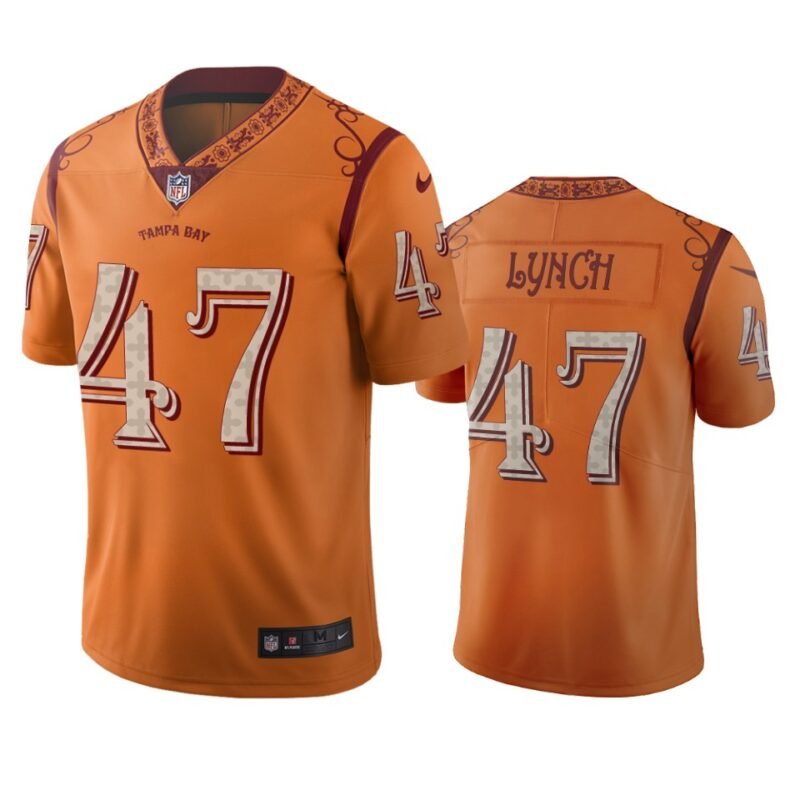 Tampa Bay Buccaneers #47 John Lynch Orange Vapor Limited City Edition Jersey - TBB184