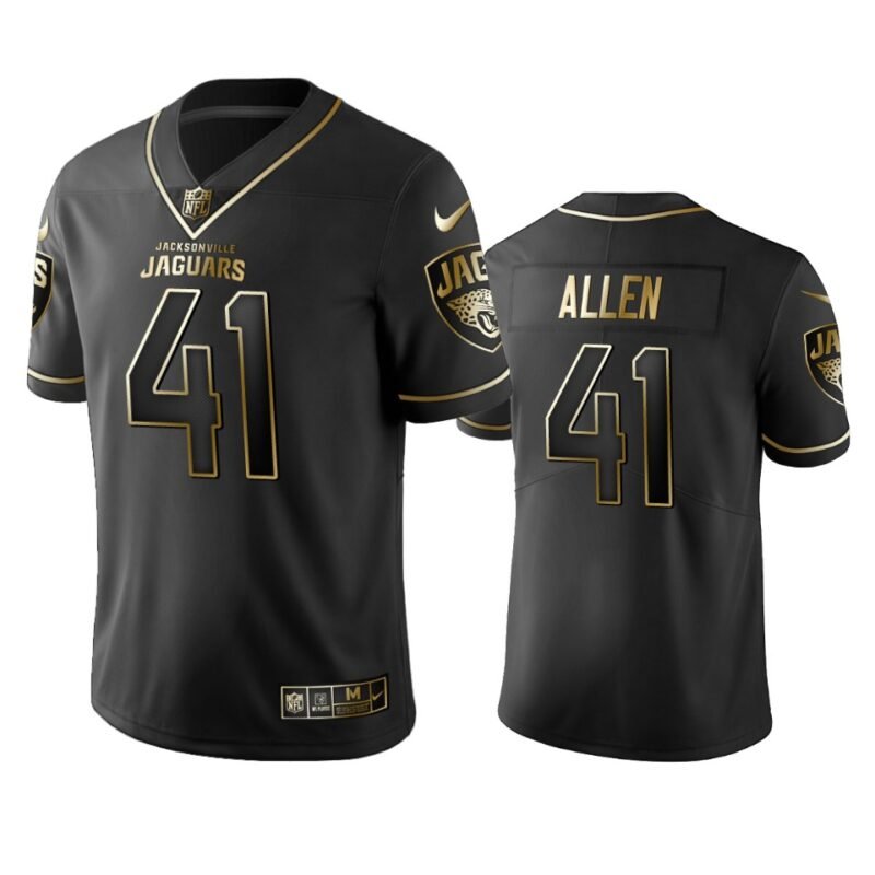 Jaguars #41 Josh Allen Stitched NFL Vapor Untouchable Limited Black Golden Jersey - JVG49