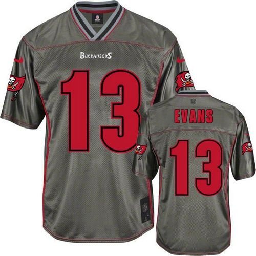 Nike Buccaneers #13 Mike Evans Grey Stitched NFL Elite Vapor Jersey - TBB11
