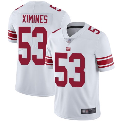 Nike Giants #53 Oshane Ximines White Stitched NFL Vapor Untouchable Limited Jersey - NYG147
