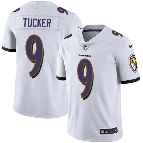 Nike Ravens #9 Justin Tucker White Stitched NFL Vapor Untouchable Limited Jersey - BRJ21