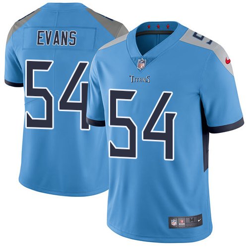 Nike Titans #54 Rashaan Evans Light Blue Alternate Stitched NFL Vapor Untouchable Limited Jersey - TNT225