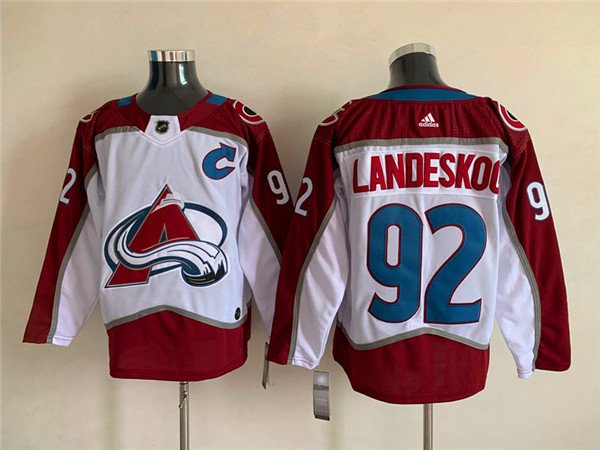 White Colorado Avalanche #92 Gabriel Landeskog Stitched Jersey - AVS191