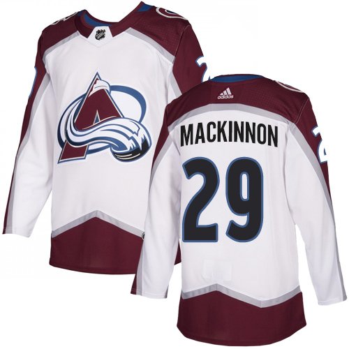 Adidas Avalanche #29 Nathan MacKinnon White Road Authentic Stitched NHL Jersey - AVS276