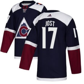 Adidas Avalanche #17 Tyson Jost Navy Alternate Authentic Stitched NHL Jersey - AVS26