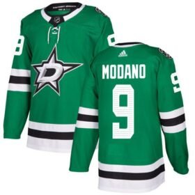 Adidas Stars #9 Mike Modano Green Home Authentic Stitched NHL Jersey - DLS54